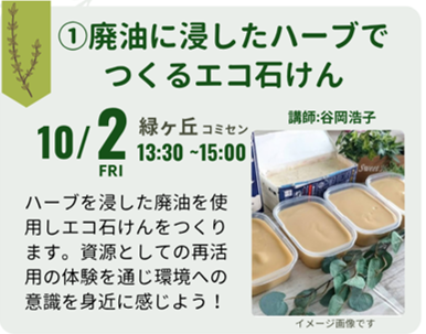 廃油を使用したエコ石けん講座